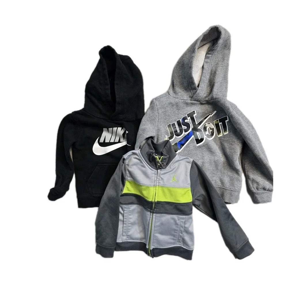 Nike Boys Jacket Hoodie 2 T Multicolor Zip Up  Lot of 4